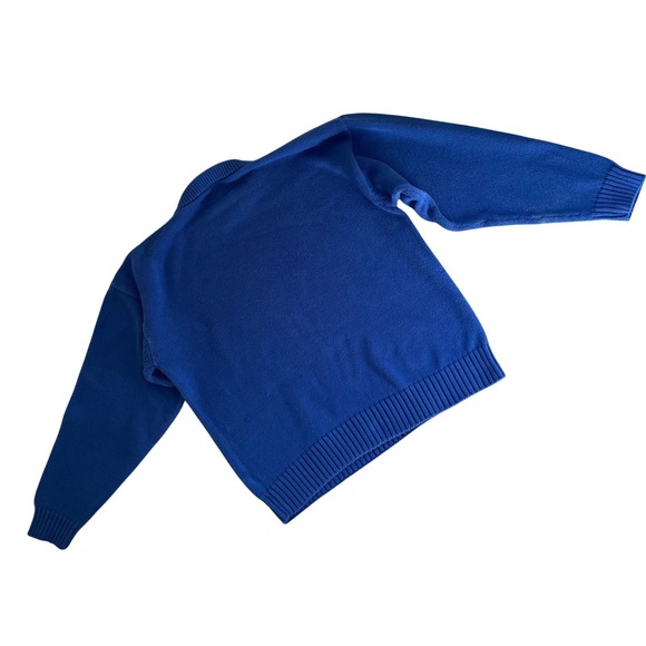 VINTAGE Eddie Bauer Sweater Men L Traditional Blue Pullover 90s Crewneck - Picture 3 of 4
